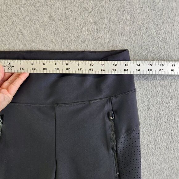 Athleta Pants Womens Small Black Stellar Crop Vented Perforated Side Panels - Picture 6 of 14